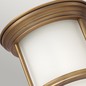 Preview: Elstead Hadrian Deckenleuchte E27 Gebürstete Bronze Weiß IP44