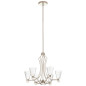 Preview: Elstead Kayva LED Kronleuchter 64cm Poliertes Nickel Klar facettiert IP44