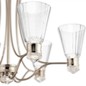 Preview: Elstead Kayva LED Kronleuchter 64cm Poliertes Nickel Klar facettiert IP44