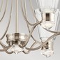 Preview: Elstead Kayva LED Kronleuchter 64cm Poliertes Nickel Klar facettiert IP44