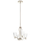 Preview: Elstead Kayva LED Kronleuchter 51cm Poliertes Nickel Klar facettiert IP44