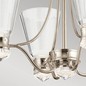 Preview: Elstead Kayva LED Kronleuchter 51cm Poliertes Nickel Klar facettiert IP44