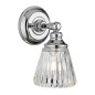 Preview: Elstead Keynes LED Wandleuchte G9 Poliertes Chrom Klar IP44