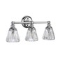 Preview: Elstead Keynes LED Wandleuchte G9 3-fach Poliertes Chrom Klar IP44