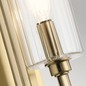 Preview: Elstead Kimrose Wandleuchte E14 Gebürstetes Naturmessing Klar geriffelt