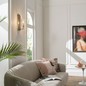 Preview: Elstead Kimrose Wandleuchte E14 Gebürstetes Naturmessing Klar geriffelt