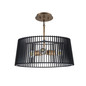 Preview: Elstead Linara Pendelleuchte E27 Schwarz und Naturmessing