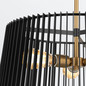 Preview: Elstead Linara Pendelleuchte E27 Schwarz und Naturmessing