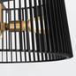 Preview: Elstead Linara Pendelleuchte E27 Schwarz und Naturmessing