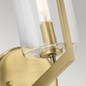 Preview: Elstead Nye Wandleuchte E14 Gebürstetes Naturmessing Klar