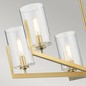 Preview: Elstead Nye Kronleuchter E14 6-fach Gebürstetes Naturmessing Klar