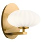 Preview: Elstead Pim LED Wandleuchte G9 Fuchs-Gold Satinierter, ummantelter Opal IP44