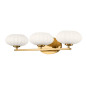 Preview: Elstead Pim LED Wandleuchte G9 3-fach Fuchs-Gold Satinierter, ummantelter Opal IP44