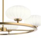 Preview: Elstead Pim LED Kronleuchter G9 5-fach Fuchs-Gold Satinierter, ummantelter Opal IP44