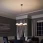 Preview: Elstead Pim LED Kronleuchter G9 5-fach Fuchs-Gold Satinierter, ummantelter Opal IP44