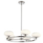 Preview: Elstead Pim LED Kronleuchter G9 5-fach Poliertes Chrom Satinierter, ummantelter Opal IP44
