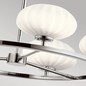 Preview: Elstead Pim LED Kronleuchter G9 5-fach Poliertes Chrom Satinierter, ummantelter Opal IP44