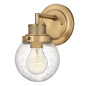 Preview: Elstead Poppy Wandleuchte E27 Heritage Messing Klar IP44