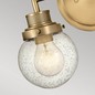 Preview: Elstead Poppy Wandleuchte E27 2-fach Heritage Messing Klar IP44