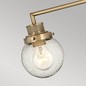 Preview: Elstead Poppy Wandleuchte E27 3-fach Heritage Messing Klar IP44