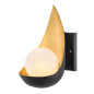 Preview: Elstead Ren LED Wandleuchte G9 Mattes Schwarz und Gold