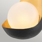 Preview: Elstead Ren LED Wandleuchte G9 Mattes Schwarz und Gold