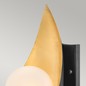 Preview: Elstead Ren LED Wandleuchte G9 Mattes Schwarz und Gold