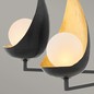 Preview: Elstead Ren LED Kronleuchter G9 5-fach Mattes Schwarz und Gold