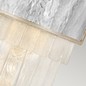 Preview: Elstead Reverie Wandleuchte E14 2-fach Champagner-Gold Kristallpaneele mit gehämmertem Edelstahl-Schirm