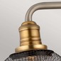 Preview: Elstead Rigby Wandleuchte E27 3-fach Nickel antik und Messing Heritage Klar IP44