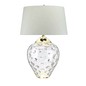 Preview: Elstead Samara Tischleuchte E27 79cm Poliertes Nickel Chateau, hellblau