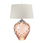 Preview: Elstead Samara Tischleuchte E27 79cm Lachs Poliertes Nickel Jakobsmuschel-taupe