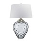 Preview: Elstead Samara Tischleuchte E27 79cm Poliertes Nickel Hepplewhite-hellgrau