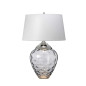 Preview: Elstead Samara Tischleuchte E27 72cm Poliertes Nickel Hepplewhite-hellgrau