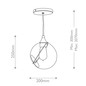 Preview: Elstead Skye Pendelleuchte E27 Heritage Messing