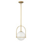 Preview: Elstead Somerset Hängeleuchte E27 Heritage Messing Opal