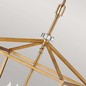 Preview: Elstead Stinson Hängeleuchte E14 4-fach 58cm Distressed Messing