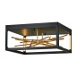 Preview: Elstead Styx LED Deckenleuchte 22cm Schwarz und vergoldetes Gold