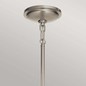Preview: Elstead Tollis Hängeleuchte E27 32cm Gebürstetes Nickel und weiß Klar gerippt