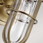 Preview: Elstead Urban Restoration Wandleuchte E27 Dunkles Antikmessing Klar IP44
