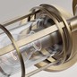 Preview: Elstead Urban Restoration Wandleuchte E27 2-fach Dunkles Antikmessing Klar IP44