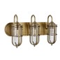 Preview: Elstead Urban Restoration Wandleuchte E27 3-fach Dunkles Antikmessing Klar IP44