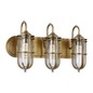 Preview: Elstead Urban Restoration Wandleuchte E27 3-fach Dunkles Antikmessing Klar IP44