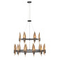 Preview: Elstead Willow Kronleuchter E14 18-fach schwarz mit Deluxe Gold