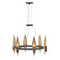 Preview: Elstead Willow Kronleuchter E14 6-fach schwarz mit Deluxe Gold
