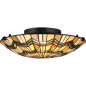 Preview: Elstead Alcott Deckenleuchte E27 2-fach 14cm Valiant Bronze