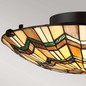 Preview: Elstead Alcott Deckenleuchte E27 2-fach 14cm Valiant Bronze