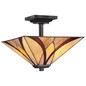 Preview: Elstead Asheville Deckenleuchte E27 2-fach 31cm Valiant Bronze