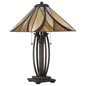 Preview: Elstead Asheville Tischleuchte E27 2-fach 64cm Valiant Bronze