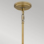 Preview: Elstead Brecken Pendelleuchte E27 2-fach Gealtertes Messing und Schirm in Alabasteroptik Opalglas